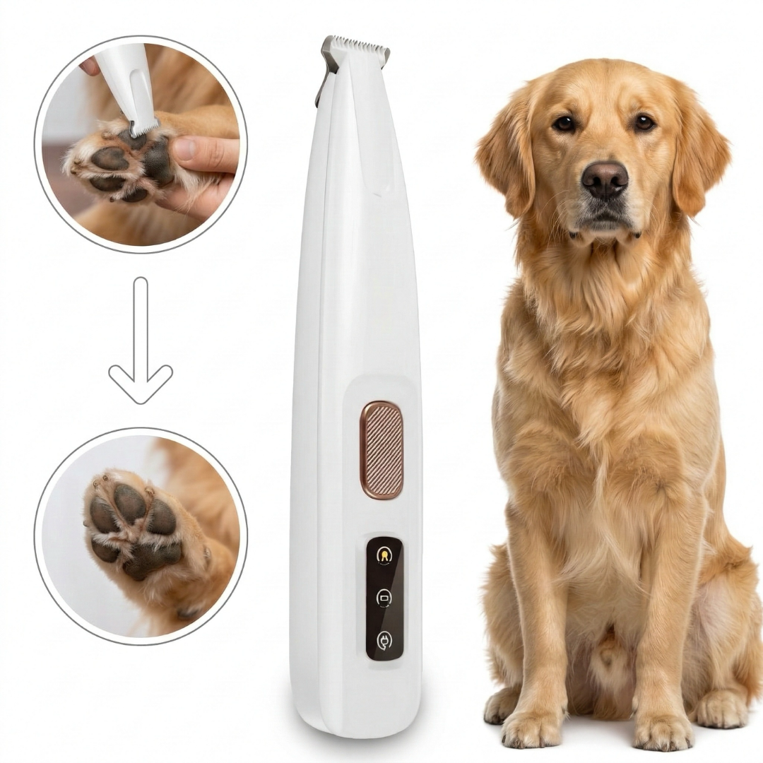 Almoliving | Dog Paw Trimmer with Quiet Motor & LED Light | Safe Rounded Blades for Stress-Free Grooming 1