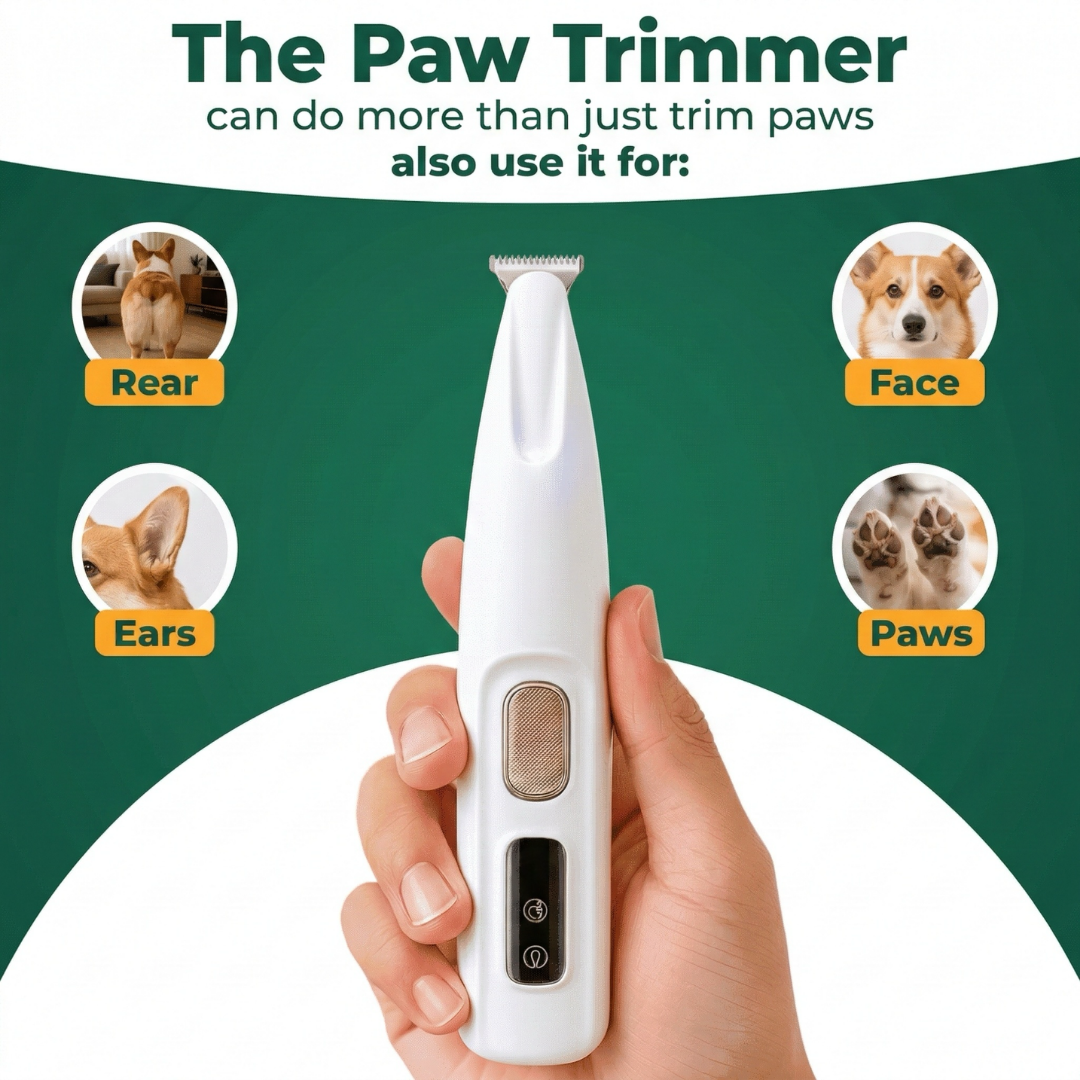 Almoliving | Dog Paw Trimmer with Quiet Motor & LED Light | Safe Rounded Blades for Stress-Free Grooming 5