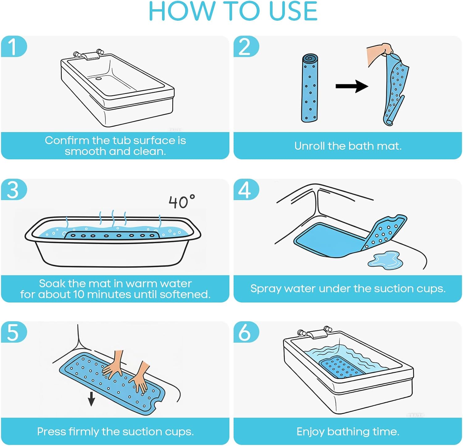 Fun Vehicle Bath Mat | Non-Slip Design with Educational Illustrations | Safe Bathing for Kids 3
