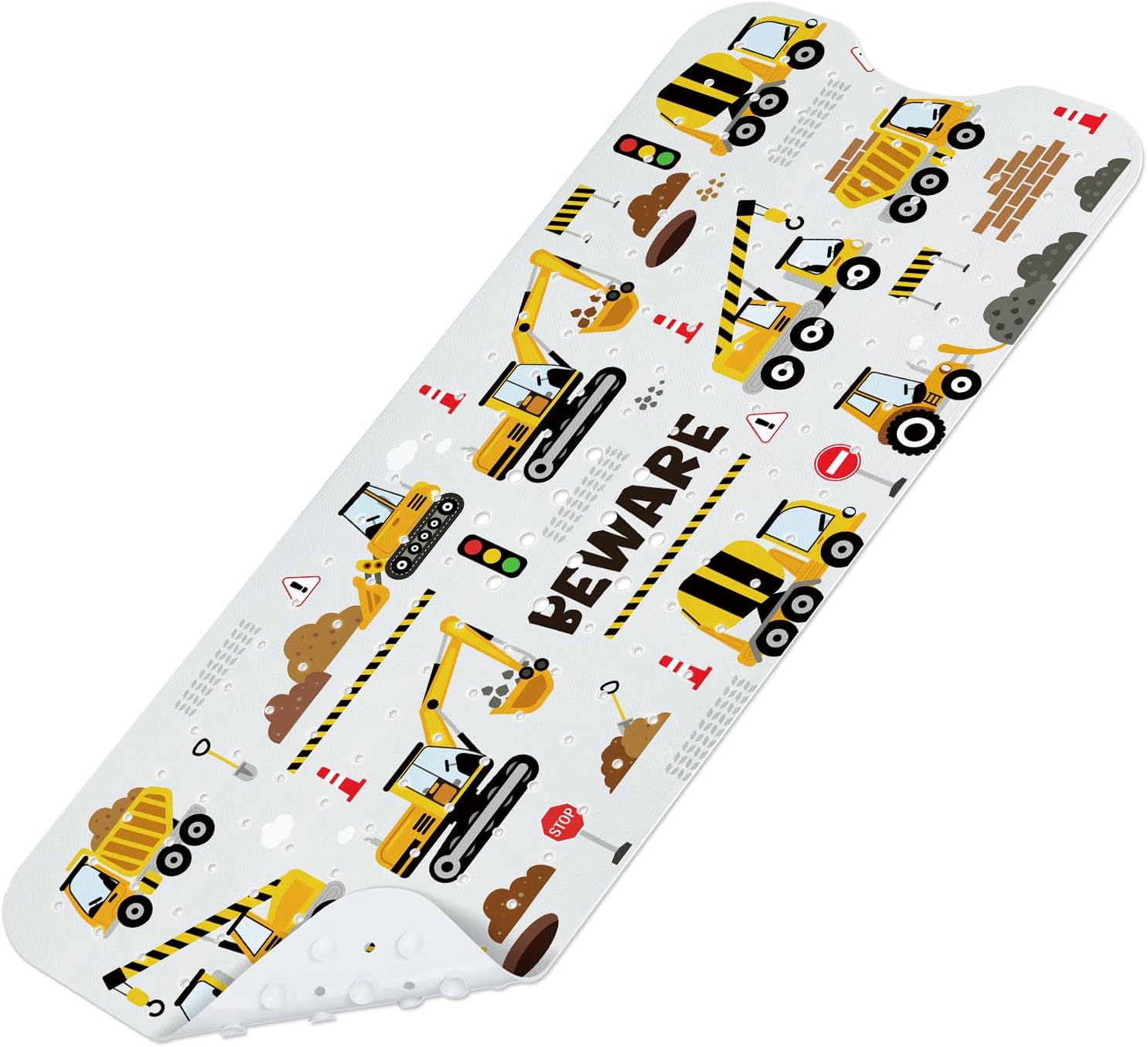 Fun Vehicle Bath Mat | Non-Slip Design with Educational Illustrations | Safe Bathing for Kids 1