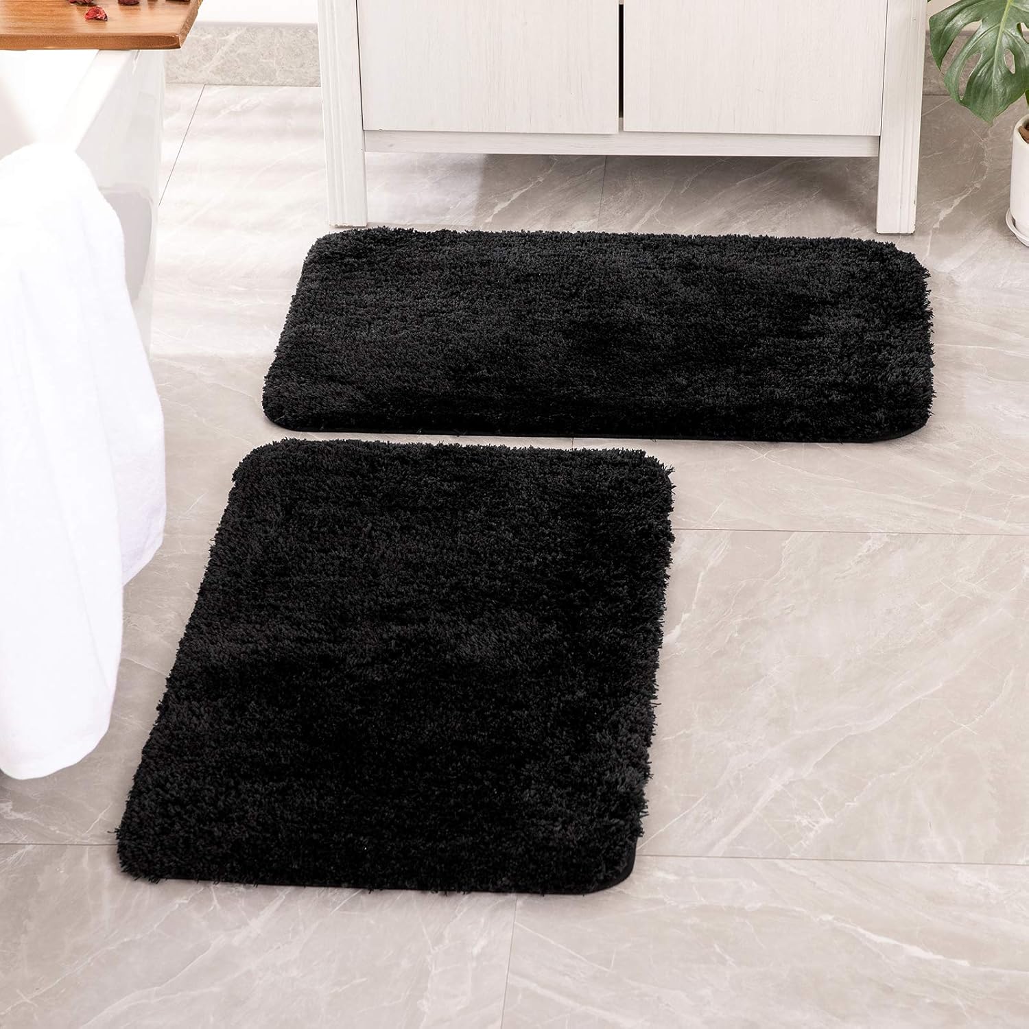 Plush Bath Rug Set | Non-Slip Microfiber with Quick-Dry Feature | Soft Comfort for Every Step 1