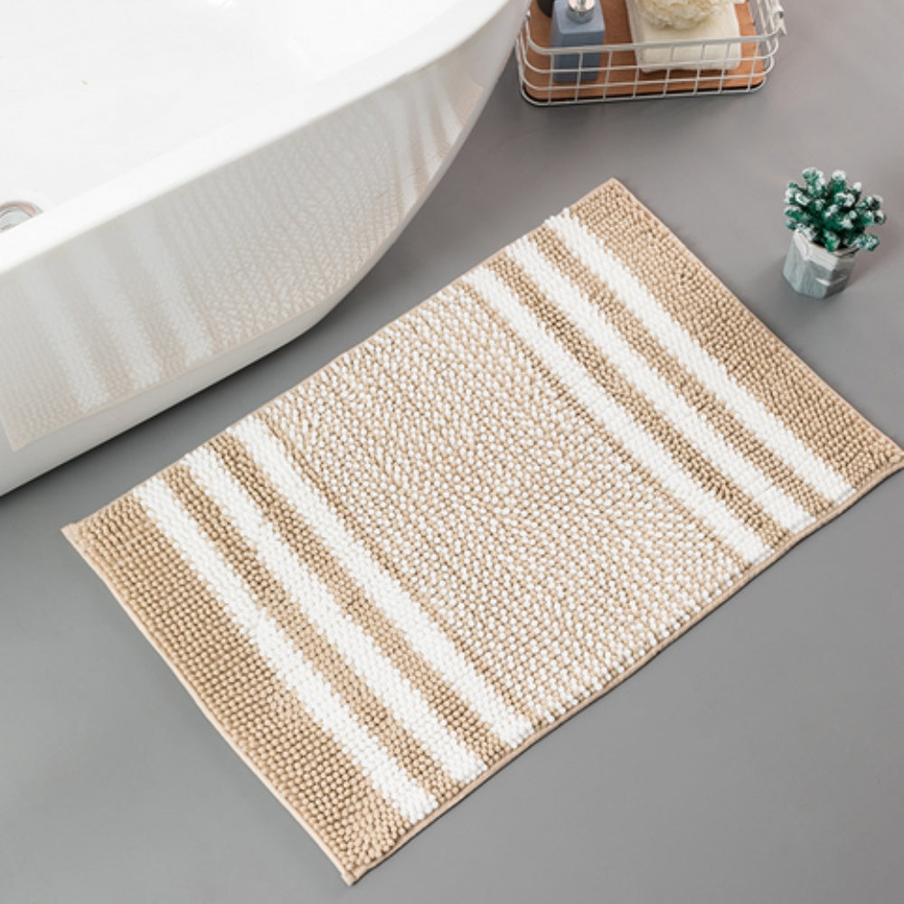 Chenille Bath Mat | Non-Slip Bathroom Rug with Quick-Dry Technology | Ultra Absorbent Design for Comfort and Safety 5