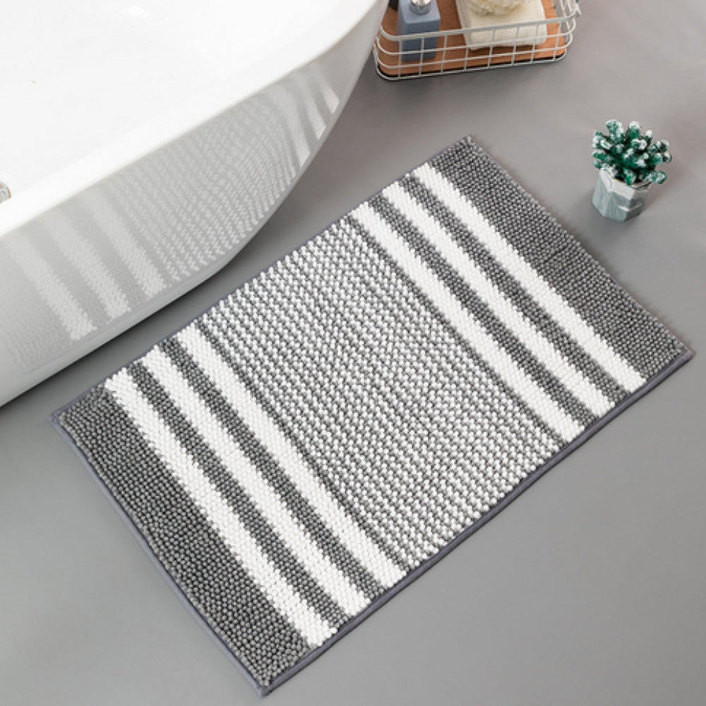 Chenille Bath Mat | Non-Slip Bathroom Rug with Quick-Dry Technology | Ultra Absorbent Design for Comfort and Safety 8