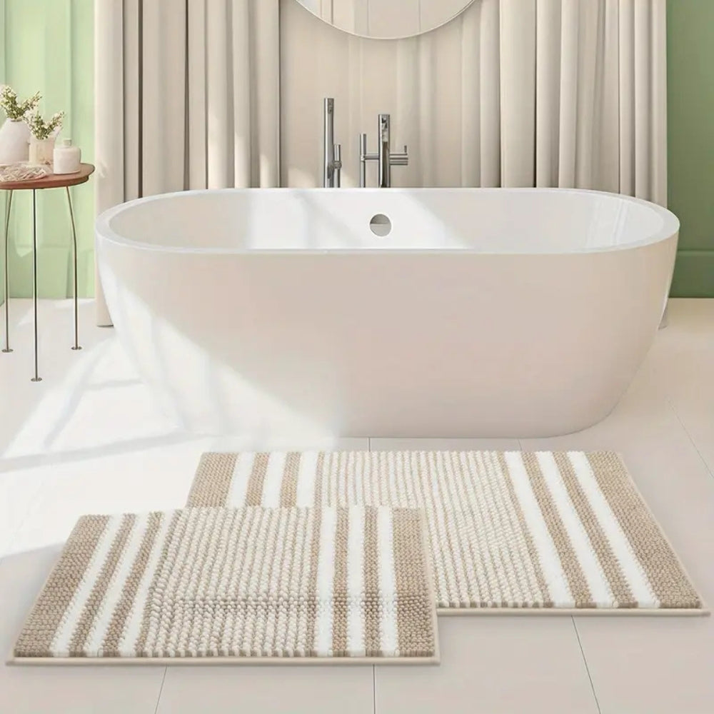Chenille Bath Mat | Non-Slip Bathroom Rug with Quick-Dry Technology | Ultra Absorbent Design for Comfort and Safety 9