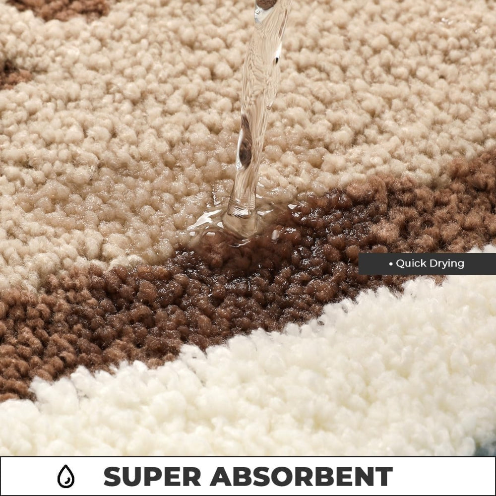 Coastal Charm | Non-Slip Bath Mat with Soft Flocking for Comfort 5