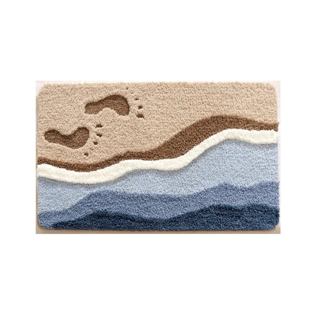 Coastal Charm | Non-Slip Bath Mat with Soft Flocking for Comfort 9
