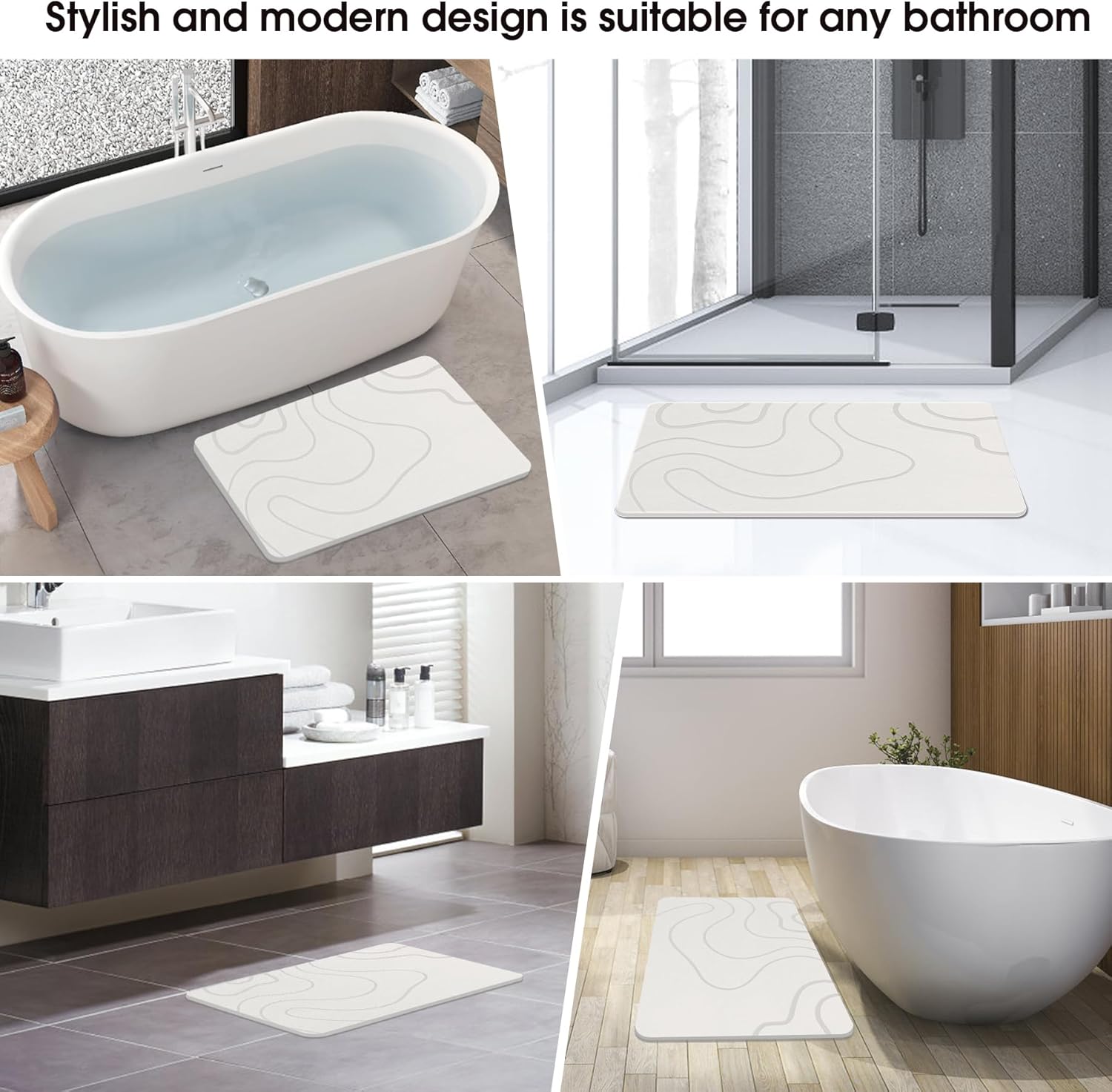 Eco-Friendly Bath Mat | Non-Slip Diatomaceous Earth Mat with Quick-Drying Feature for Clean and Dry Feet 4