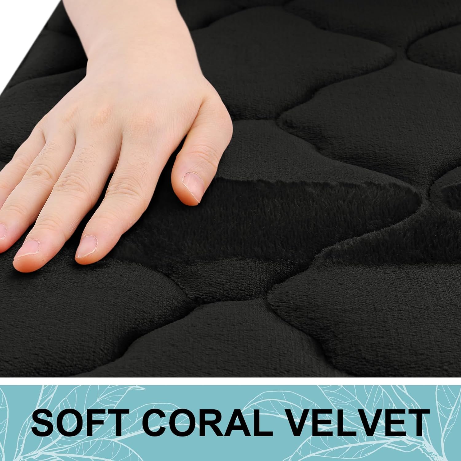 Luxurious Memory Foam Bath Rug with Non-Slip Backing | Quick-Dry Comfort for Elegant Bathrooms 2