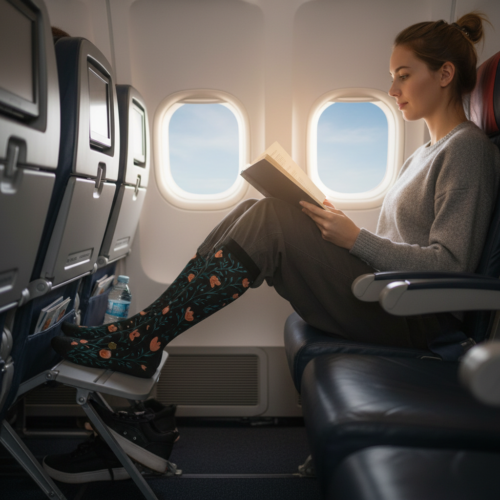 Travel Compression Socks – All-Day Support for Swollen Legs & Travel Comfort
