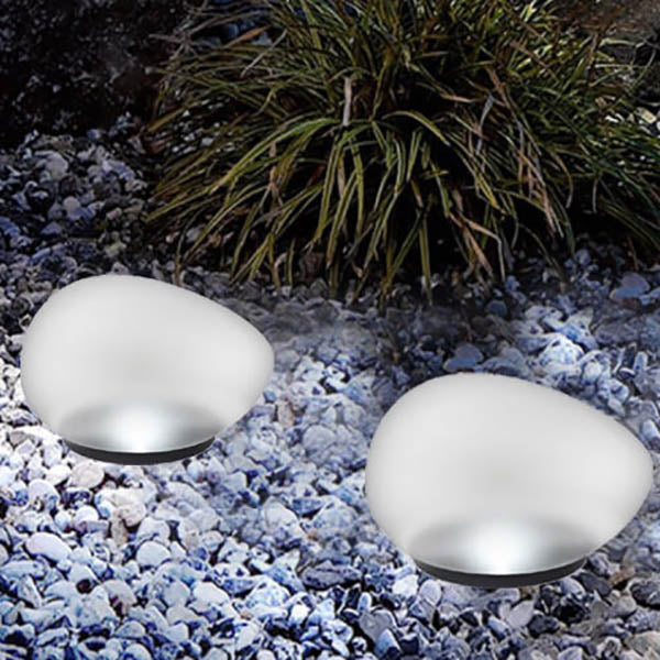 Modern Solar Ground Light with Frosted Glass Design for Ambient Outdoor Lighting 1