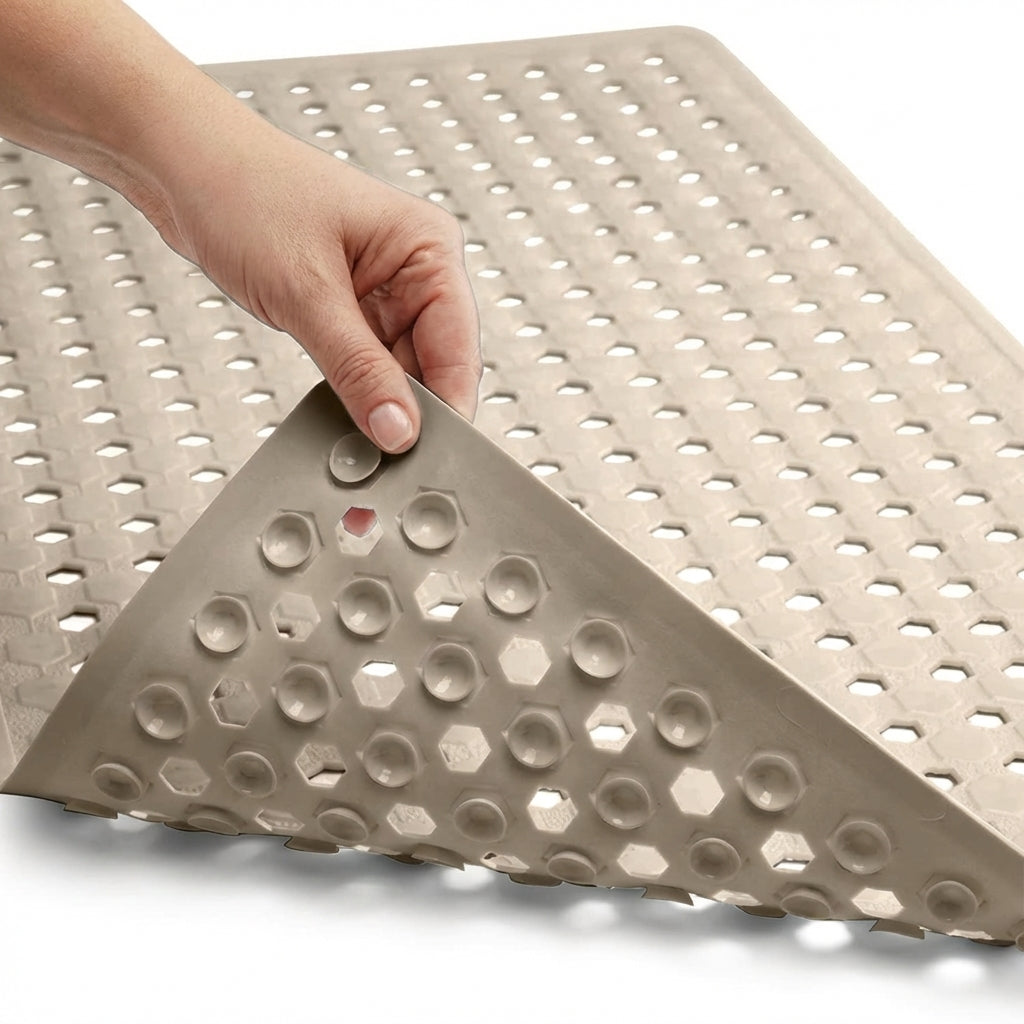 Pebble Collection | Non-Slip Bath Mat with Powerful Suction Cups | Machine Washable for Safety and Comfort 1