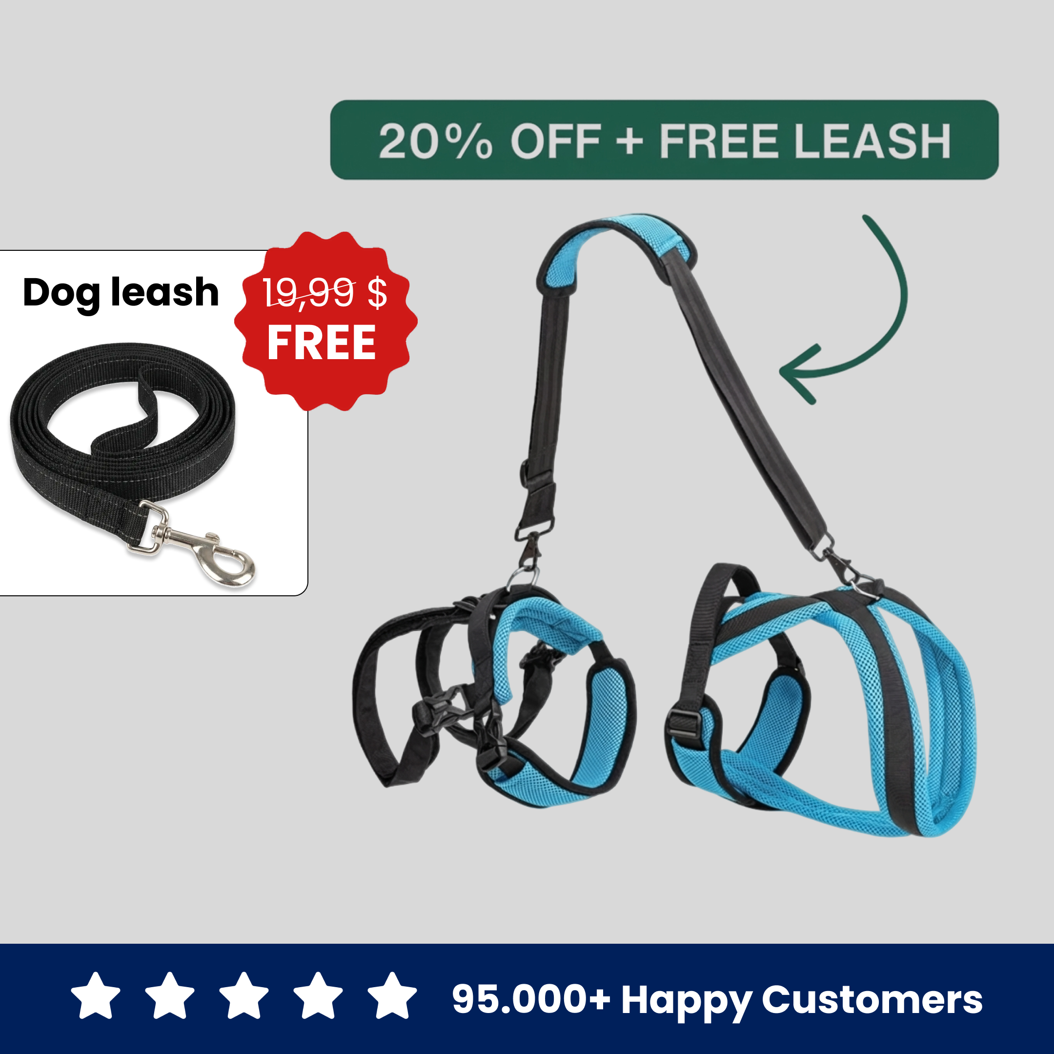 PawLift | Dog Mobility Harness with Handle for Enhanced Support | Adjustable Fit for Comfort 1