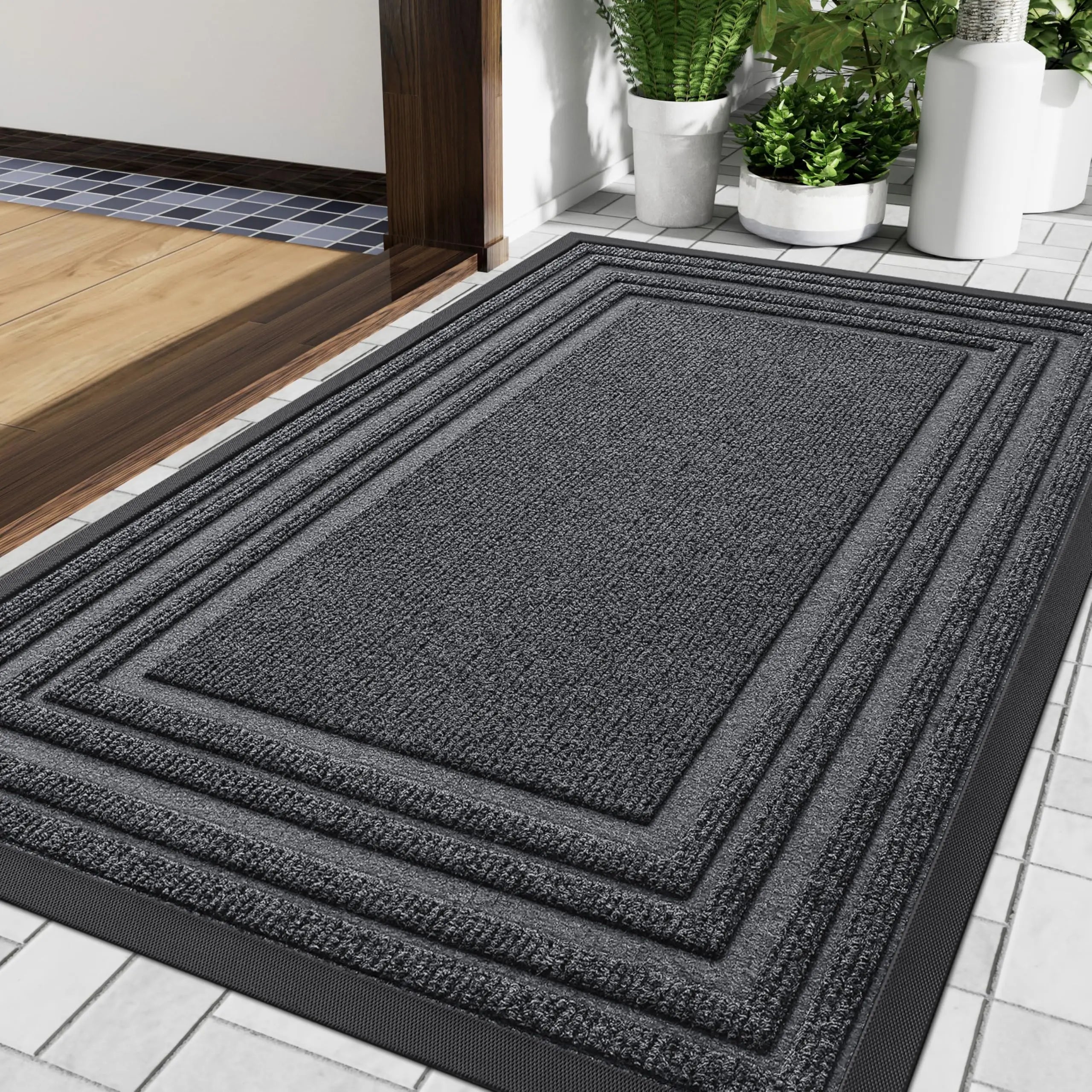 Heavy Rubber Door Mat | Non-Slip Outdoor Welcome Mat for Clean Entrances 5