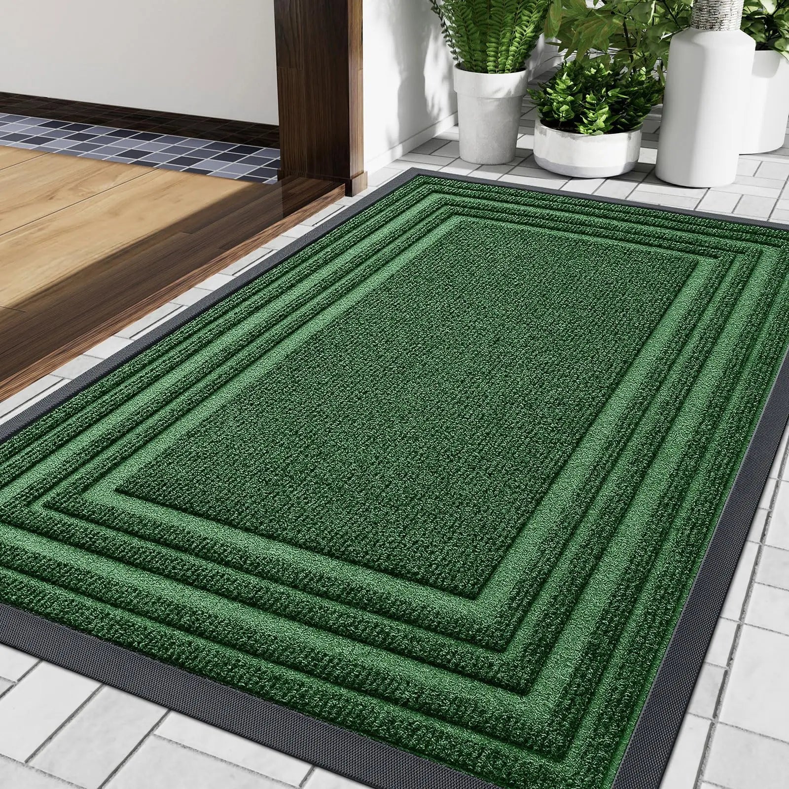 Heavy Rubber Door Mat | Non-Slip Outdoor Welcome Mat for Clean Entrances 6