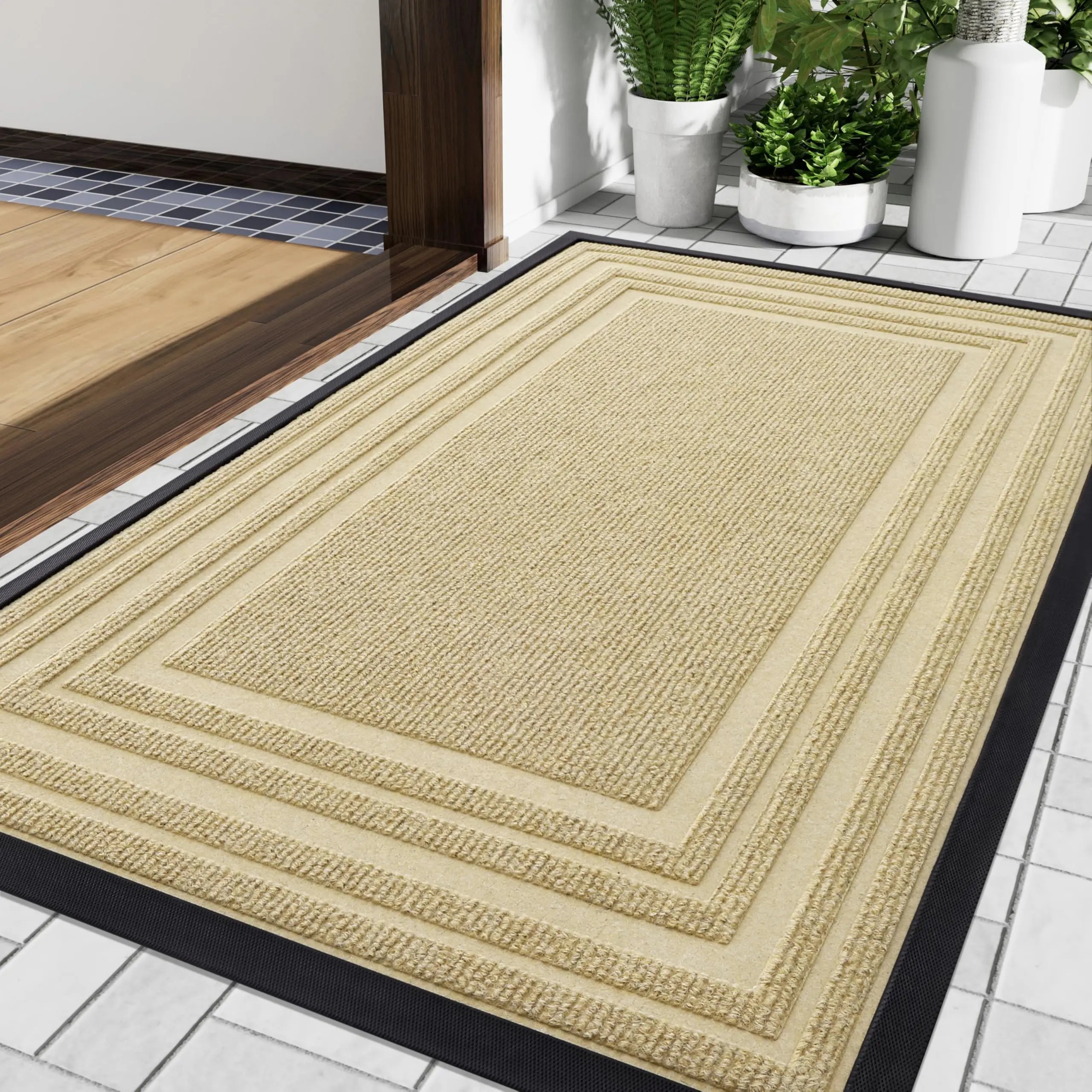 Heavy Rubber Door Mat | Non-Slip Outdoor Welcome Mat for Clean Entrances 7