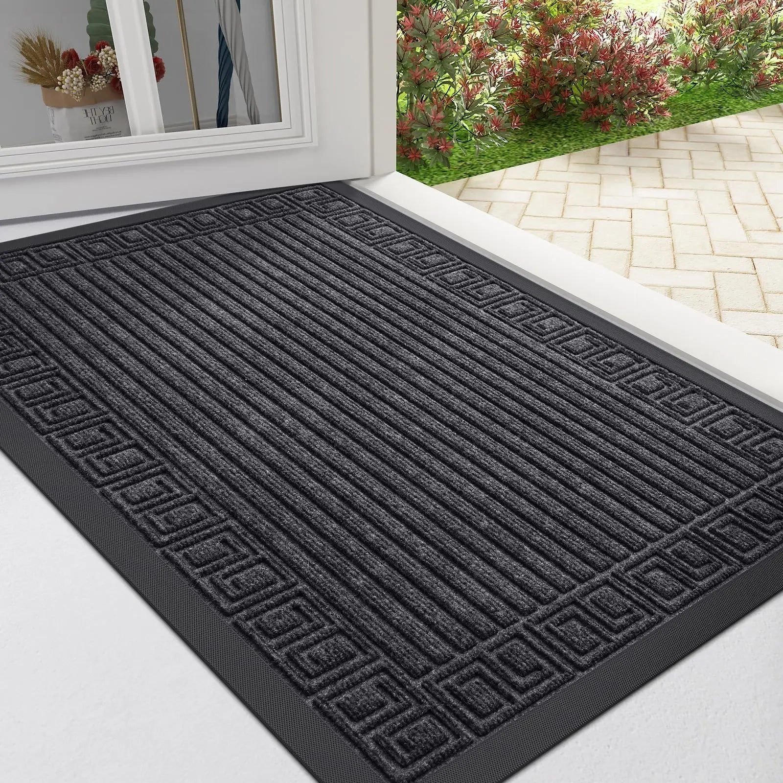 Home Essentials | Low Profile Door Mat Indoor with Non-Slip Backing | Dirt-Absorbing Design for Clean Floors 0