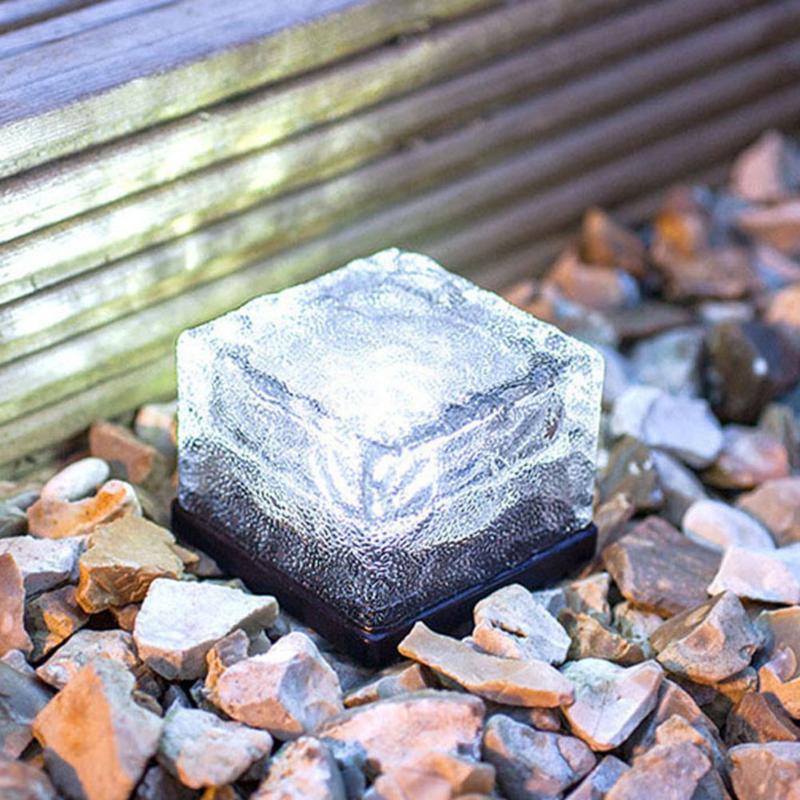 Outdoor Solar Garden Cube Light with Color Changing Effect | Textured Glass for Ambient Illumination 5