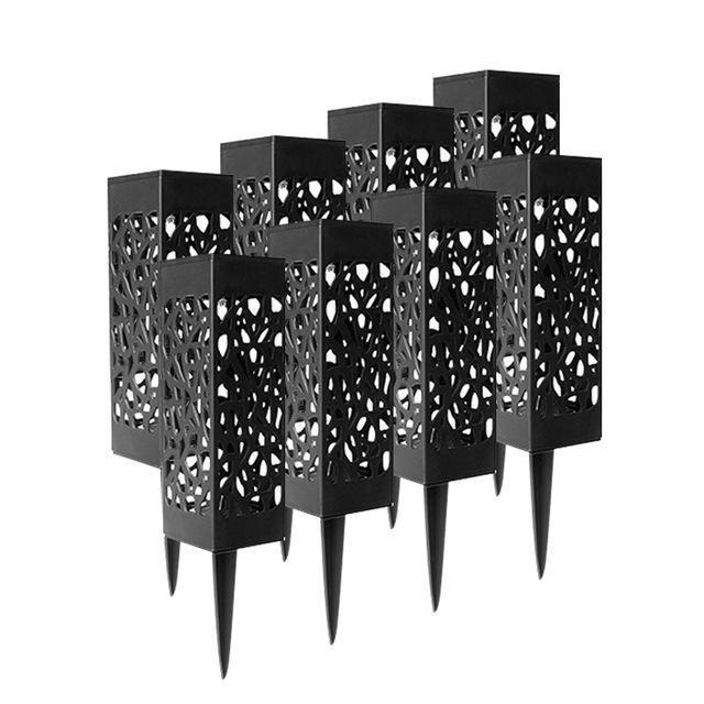 Elegant Solar Outdoor Lantern | Metal Cutout Design for Pathway Illumination 14