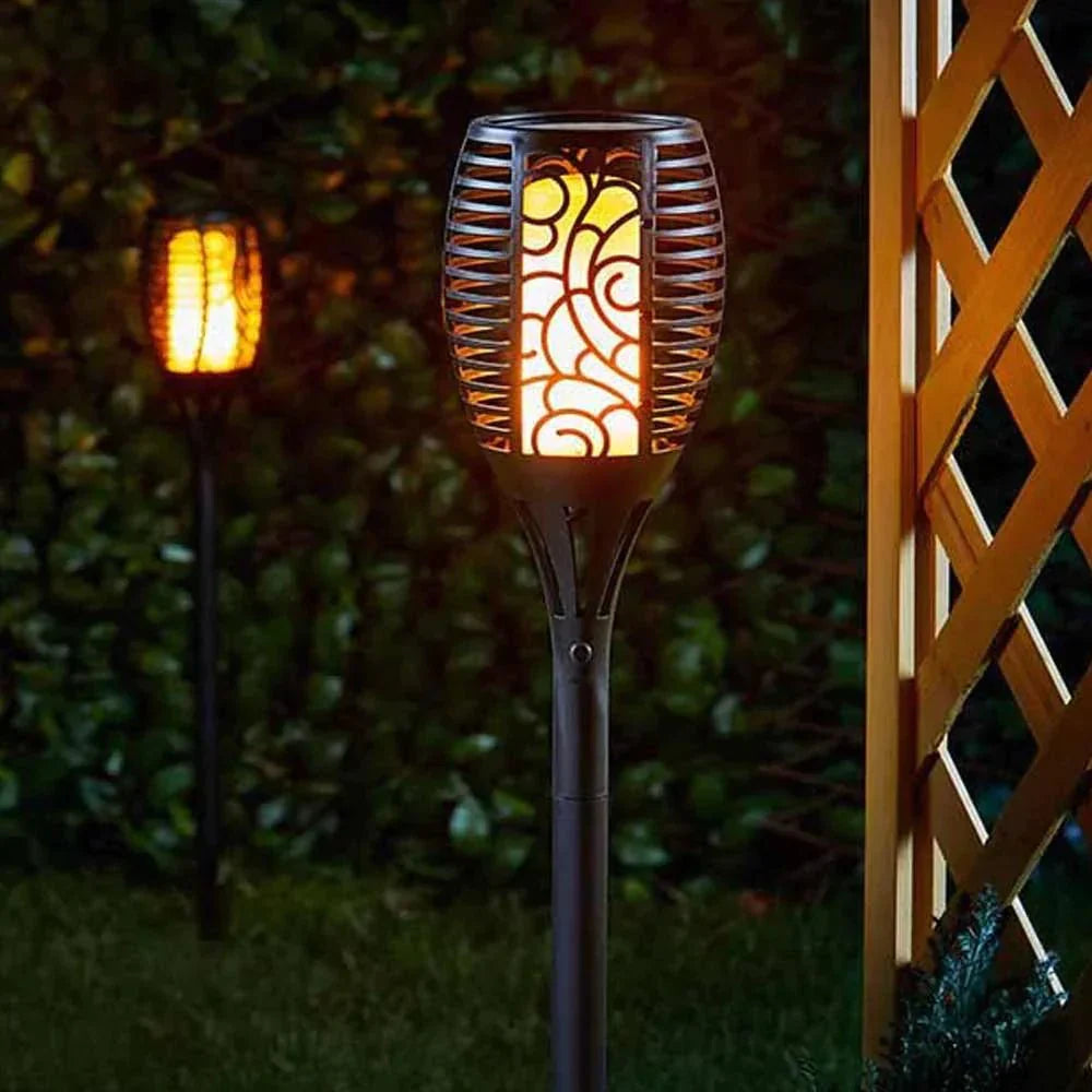 Solar Garden Lights | Flame Effect LED Torch Light with Ground Stake | Eco-Friendly Outdoor Lighting for Cozy Ambiance 5