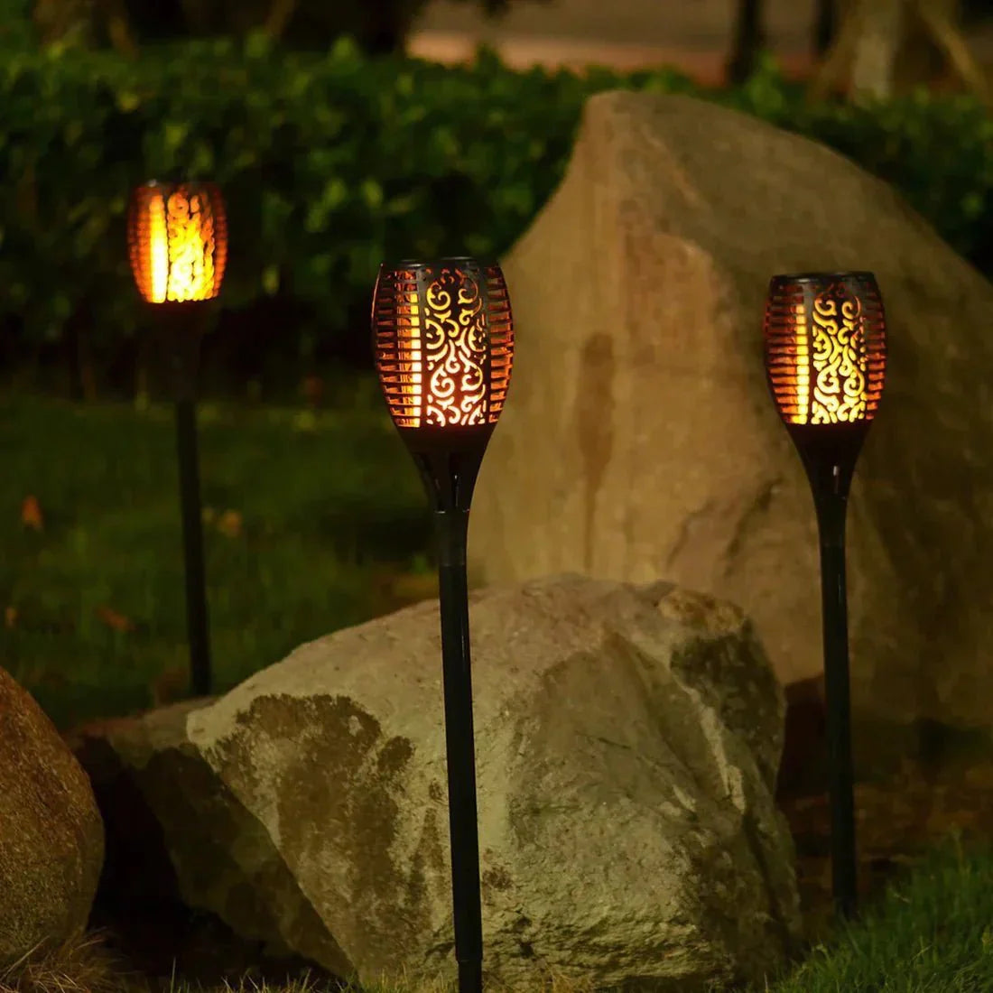 Solar Garden Lights | Flame Effect LED Torch Light with Ground Stake | Eco-Friendly Outdoor Lighting for Cozy Ambiance 6