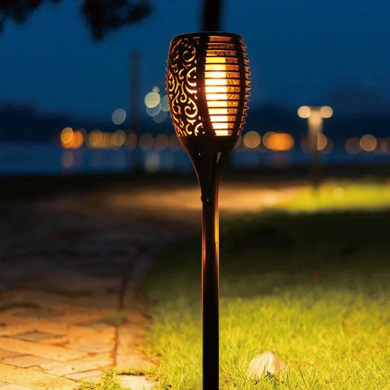 Solar Garden Lights | Flame Effect LED Torch Light with Ground Stake | Eco-Friendly Outdoor Lighting for Cozy Ambiance 8