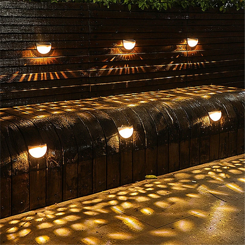 Outdoor Solar Wall Light | Round Design with Patterned Illumination | Wireless Installation for Ambient Lighting 5