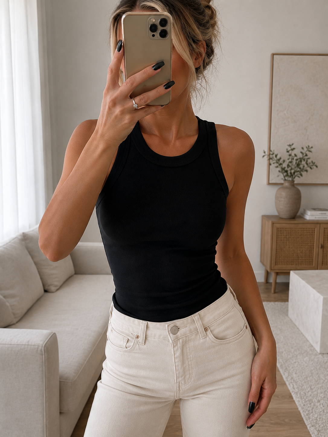 The Ribbed Tank – 2+1 FREE (Without Pads)