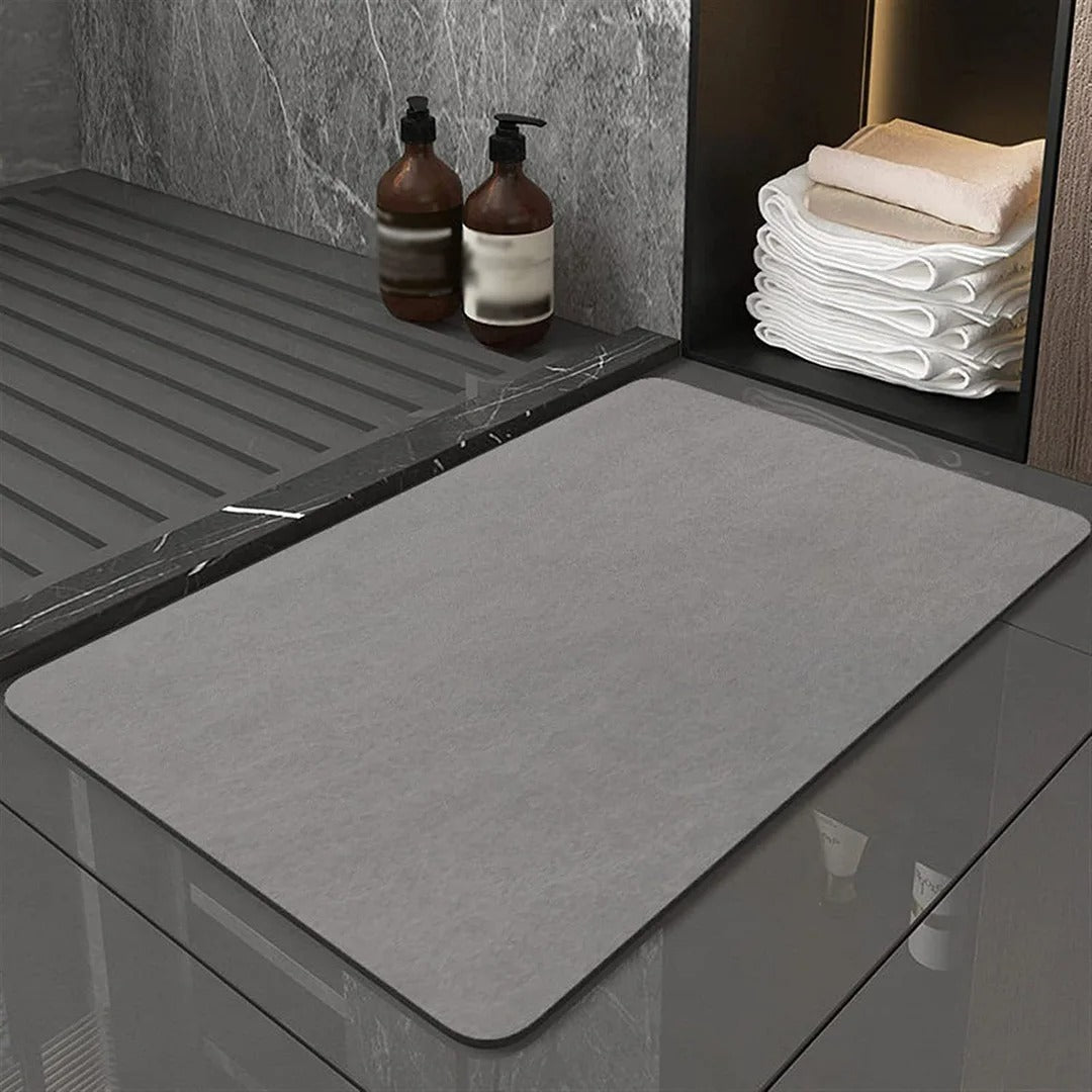 Ultra-Thin Bath Mat | Quick-Dry Faux Suede with Non-Slip Base for Safe Stepping 2