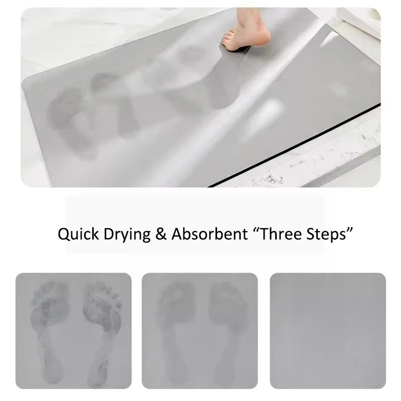 Ultra-Thin Bath Mat | Quick-Dry Faux Suede with Non-Slip Base for Safe Stepping 3