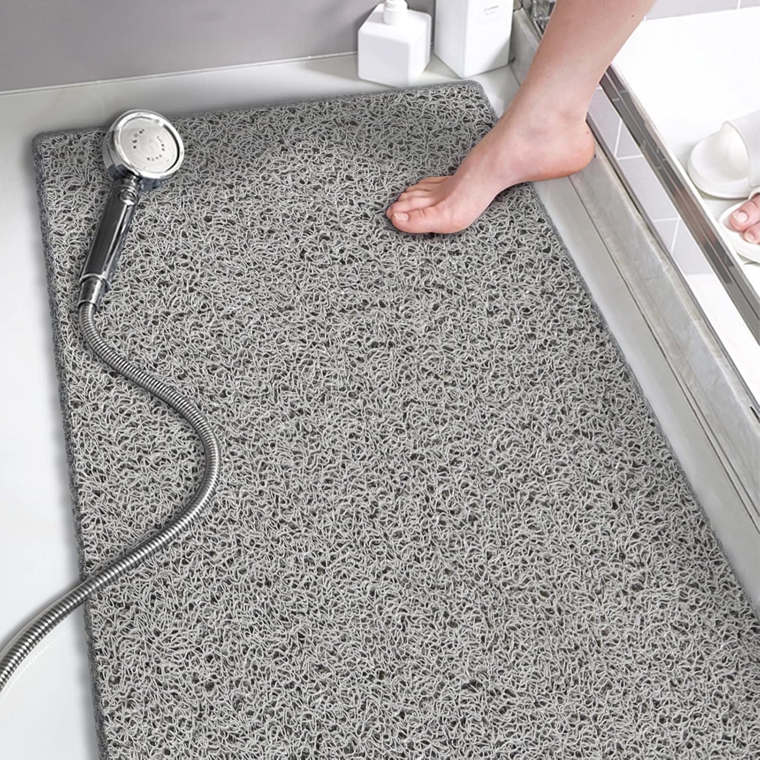 Versatile PVC Shower Mat | Customizable Non-Slip Design with Quick Drying Feature for Safety and Comfort 1