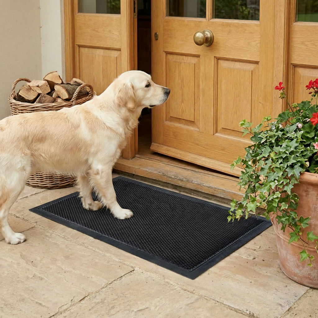 Almoliving | Outdoor Dog Mat with Heavy-Duty 3D Mesh Design | Slip-Resistant & Weatherproof for Clean Floors 3