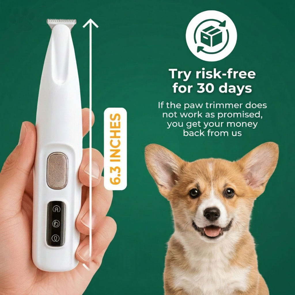 Almoliving | Dog Paw Trimmer with Quiet Motor & LED Light | Safe Rounded Blades for Stress-Free Grooming 6