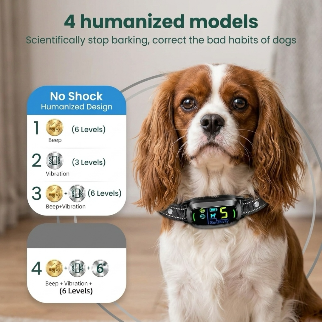 Smart Anti Bark Collar for Dogs with Rechargeable Battery | Adjustable Sensitivity for Effective Training 3