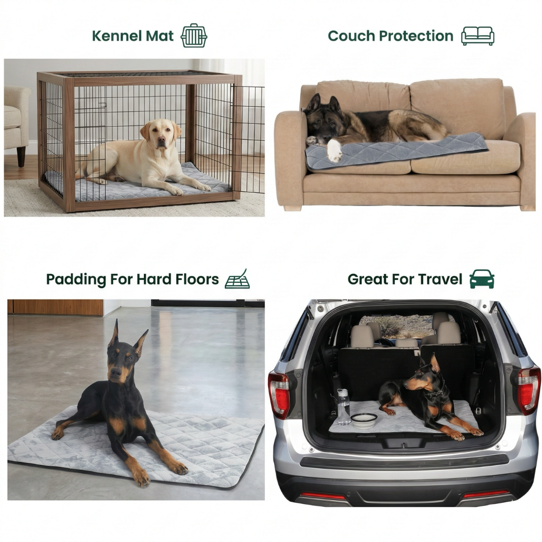 Comfort Haven | Waterproof Dog Crate Mat with Non-Slip Base | Machine Washable for Easy Cleaning 3