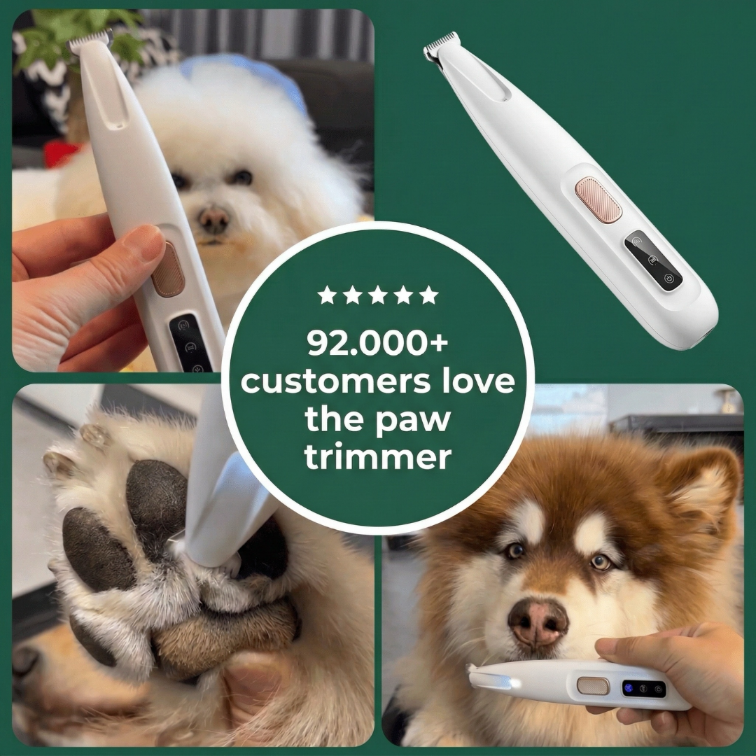 Almoliving | Dog Paw Trimmer with Quiet Motor & LED Light | Safe Rounded Blades for Stress-Free Grooming 3