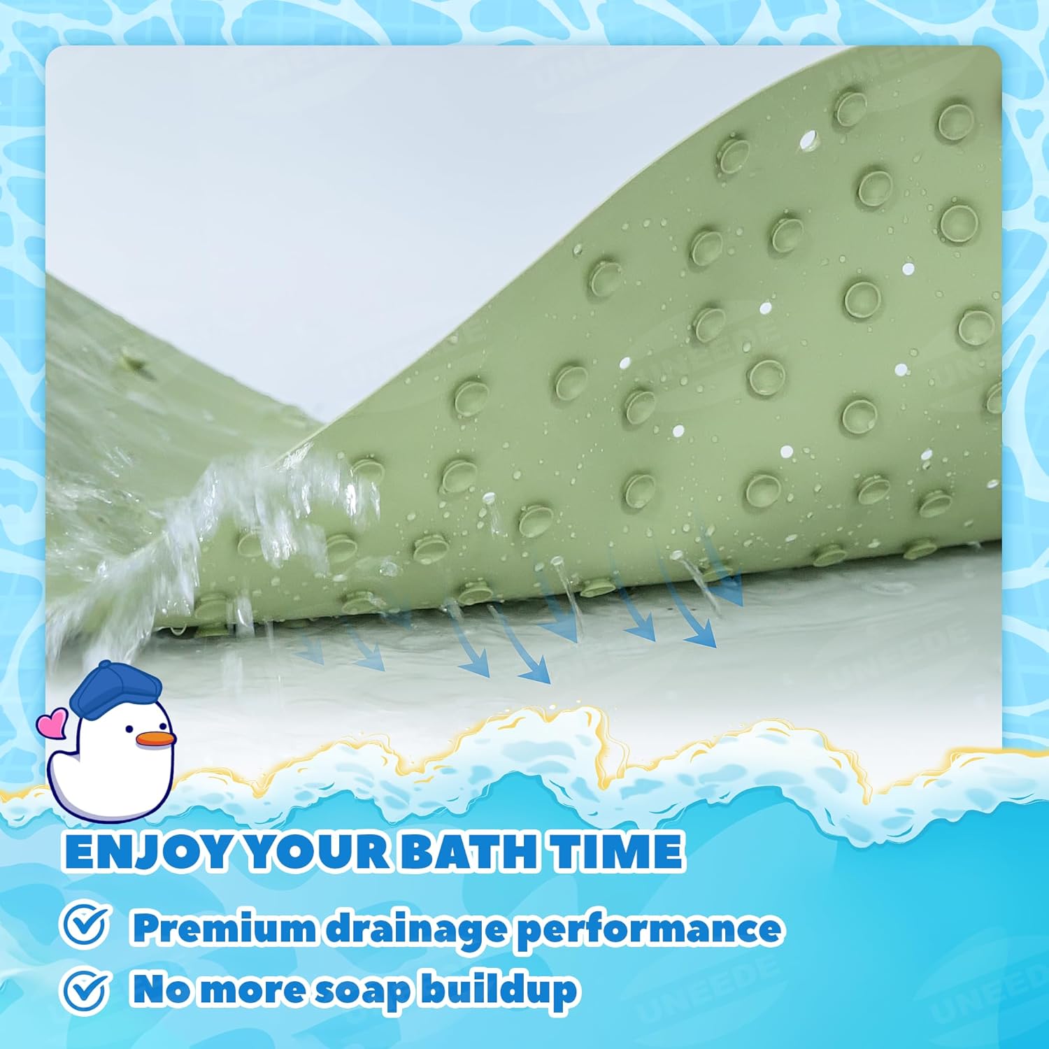 Frog Collection | Non-Slip Bath Mat for Kids with Dual Anti-Slip Texture | Safe & Fun Bath Time Experience 5