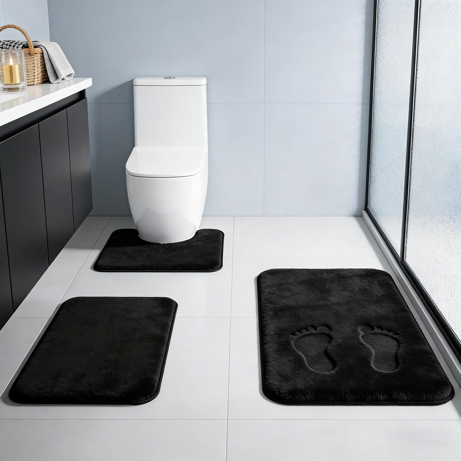 Luxurious Memory Foam Bath Rug Set | Ultra Absorbent Non-Slip Mats for Comfort 1