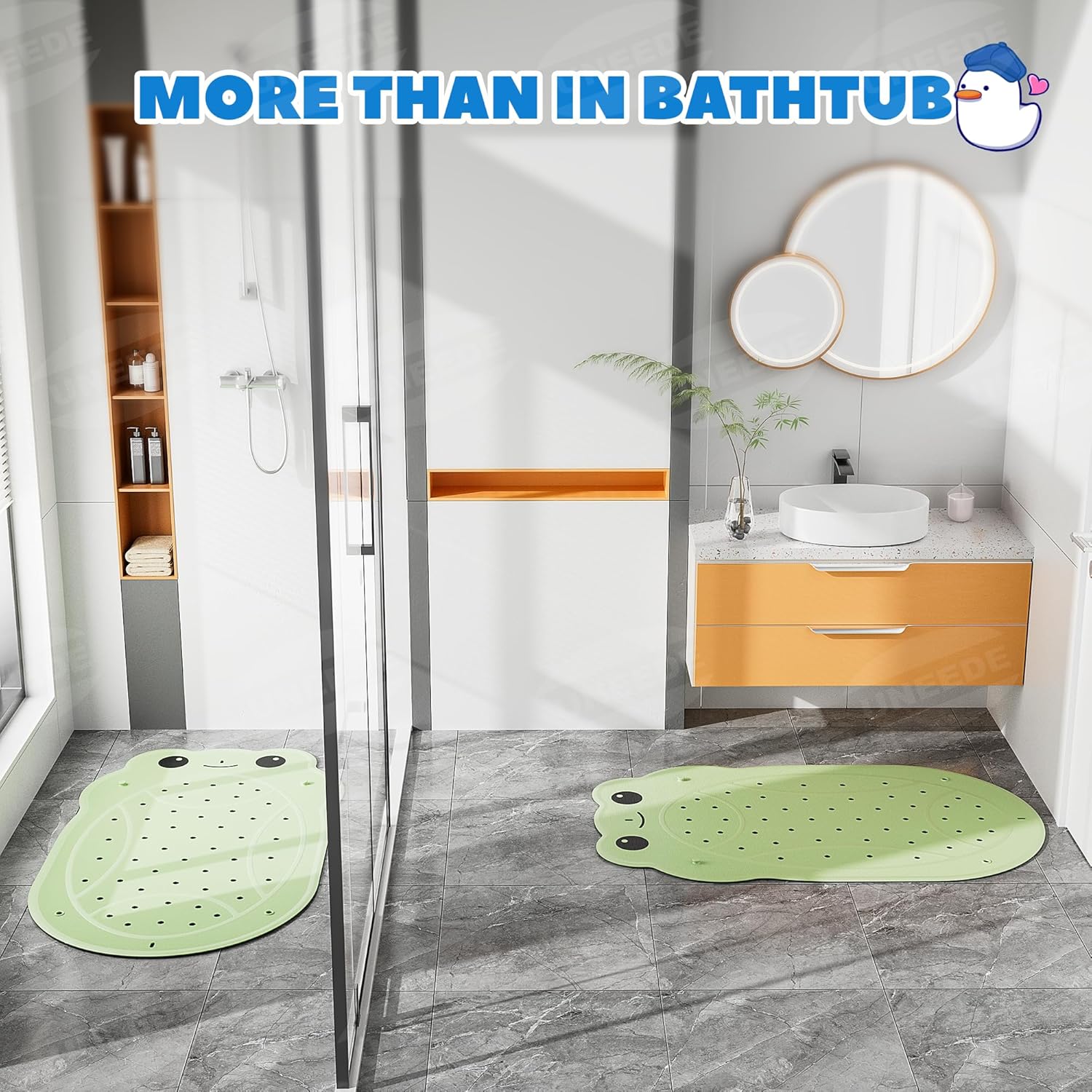Frog Collection | Non-Slip Bath Mat for Kids with Dual Anti-Slip Texture | Safe & Fun Bath Time Experience 8