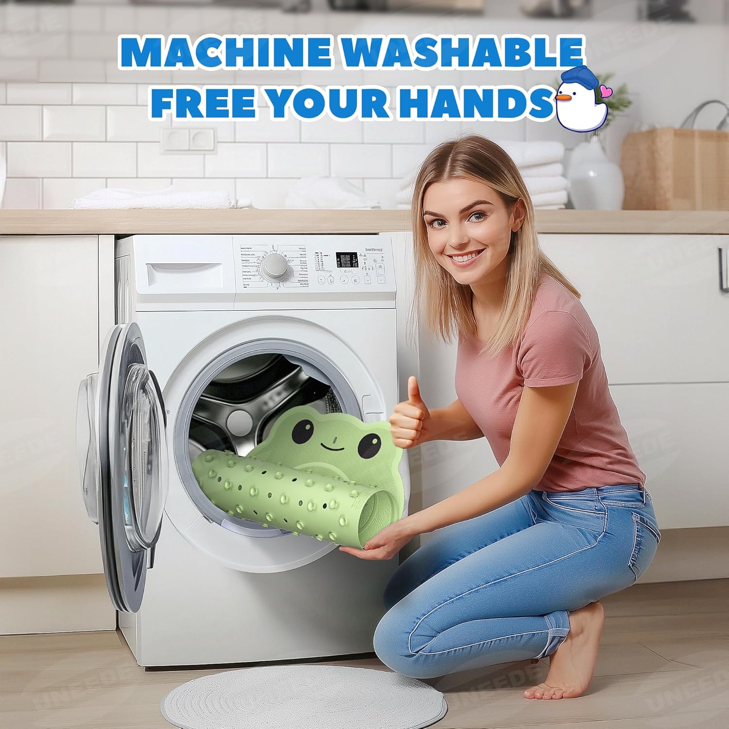 Frog Collection | Non-Slip Bath Mat for Kids with Dual Anti-Slip Texture | Safe & Fun Bath Time Experience 6