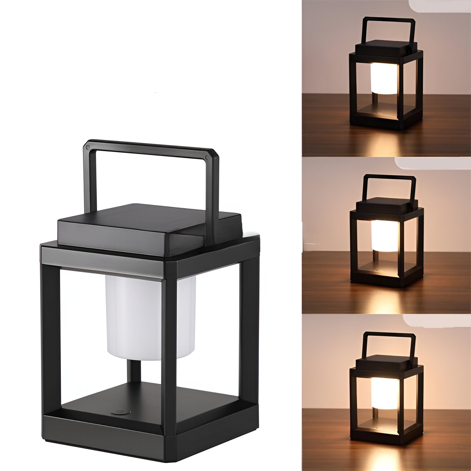 Outdoor Lantern Light | Solar & USB Charging with Portable Handle | Modern Design for Gardens and Patios 9