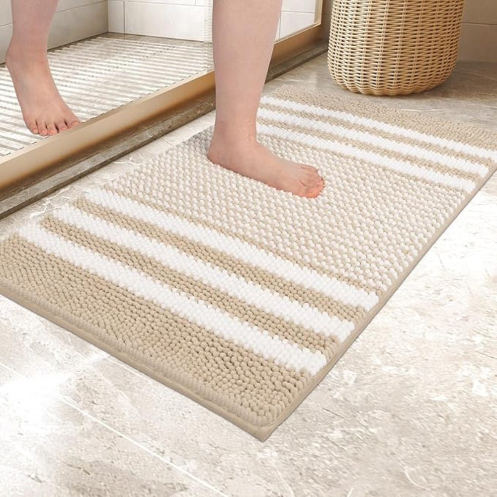 Chenille Bath Mat | Non-Slip Bathroom Rug with Quick-Dry Technology | Ultra Absorbent Design for Comfort and Safety 3