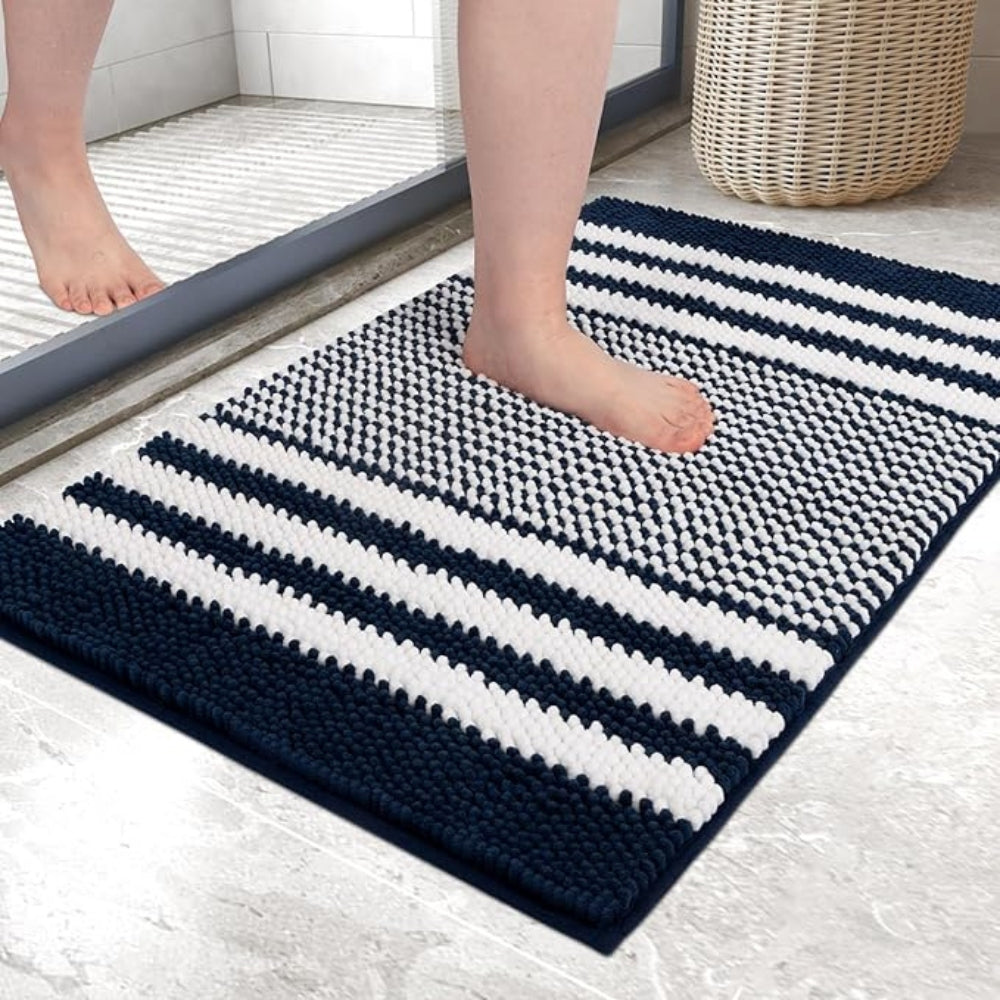 Chenille Bath Mat | Non-Slip Bathroom Rug with Quick-Dry Technology | Ultra Absorbent Design for Comfort and Safety 7
