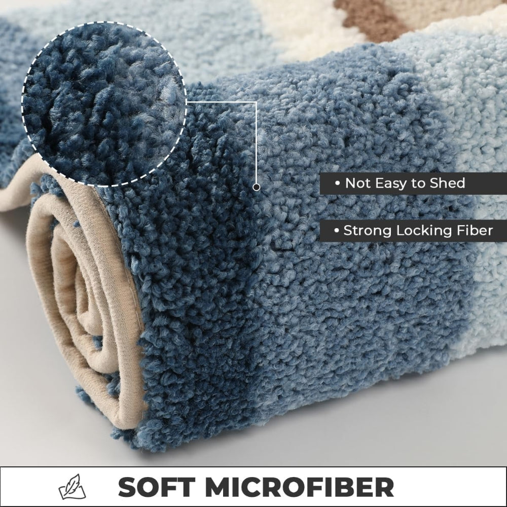 Coastal Charm | Non-Slip Bath Mat with Soft Flocking for Comfort 6
