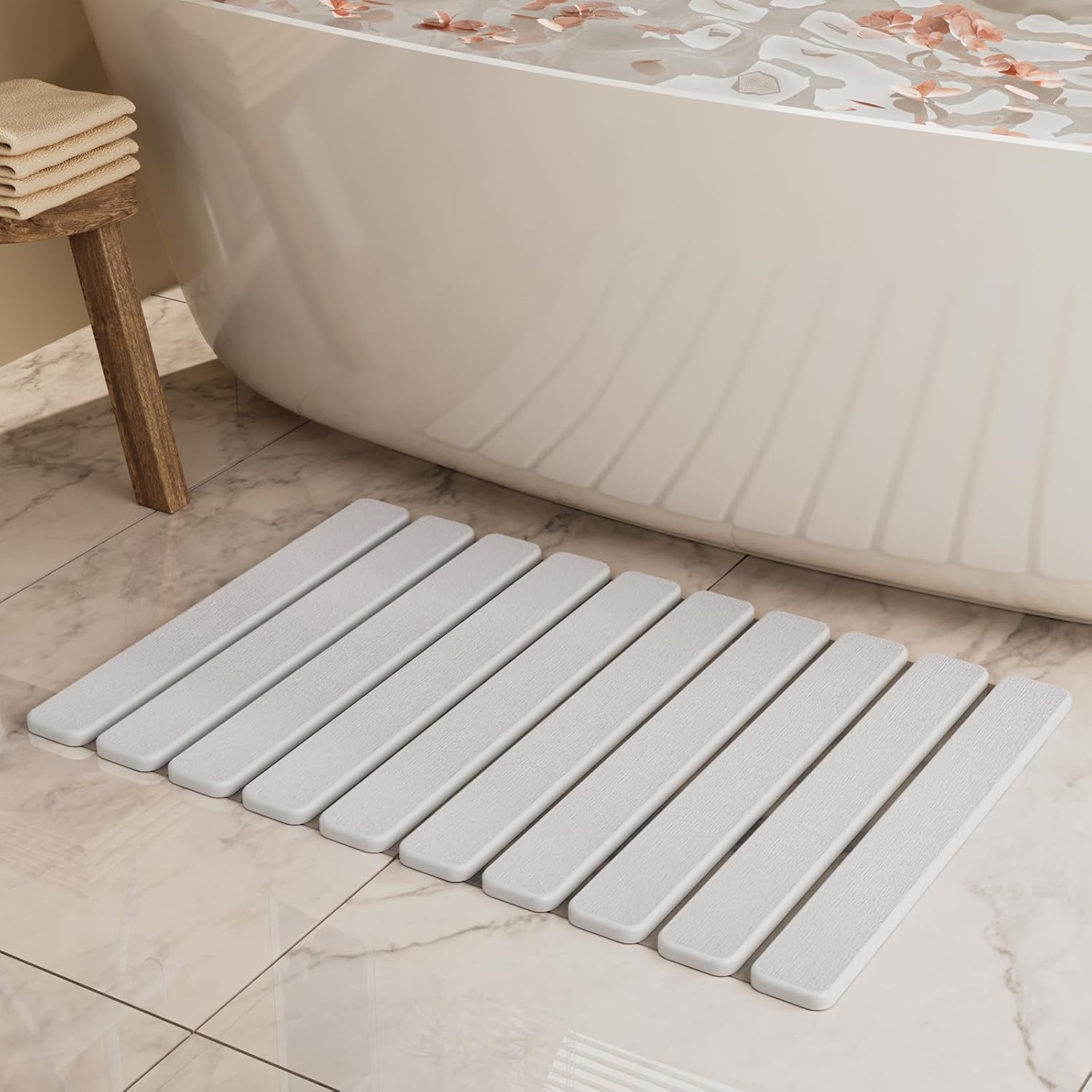 Eco-Friendly Bath Mat | Diatomaceous Earth Rug with Quick-Dry Feature | Non-Slip Design for Clean and Dry Feet 1