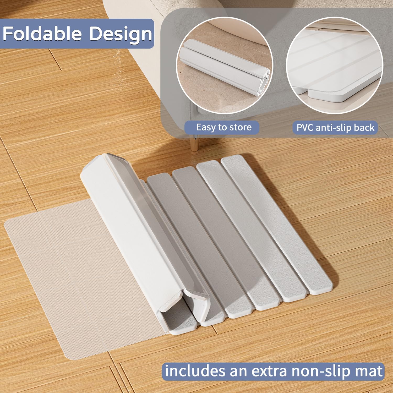Eco-Friendly Bath Mat | Diatomaceous Earth Rug with Quick-Dry Feature | Non-Slip Design for Clean and Dry Feet 4