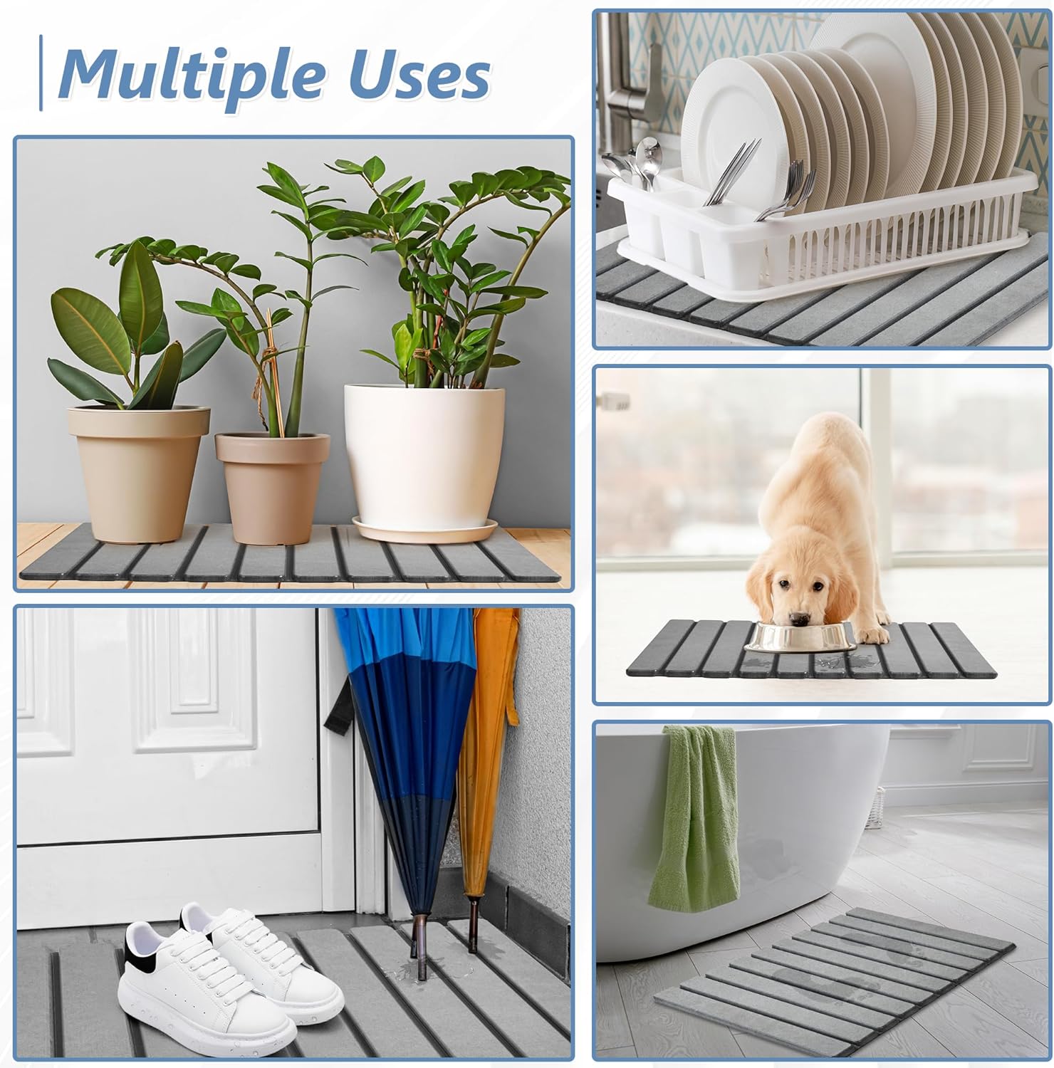 Eco-Friendly Bath Mat | Quick Dry Diatomaceous Earth Design for Clean, Dry Floors 6