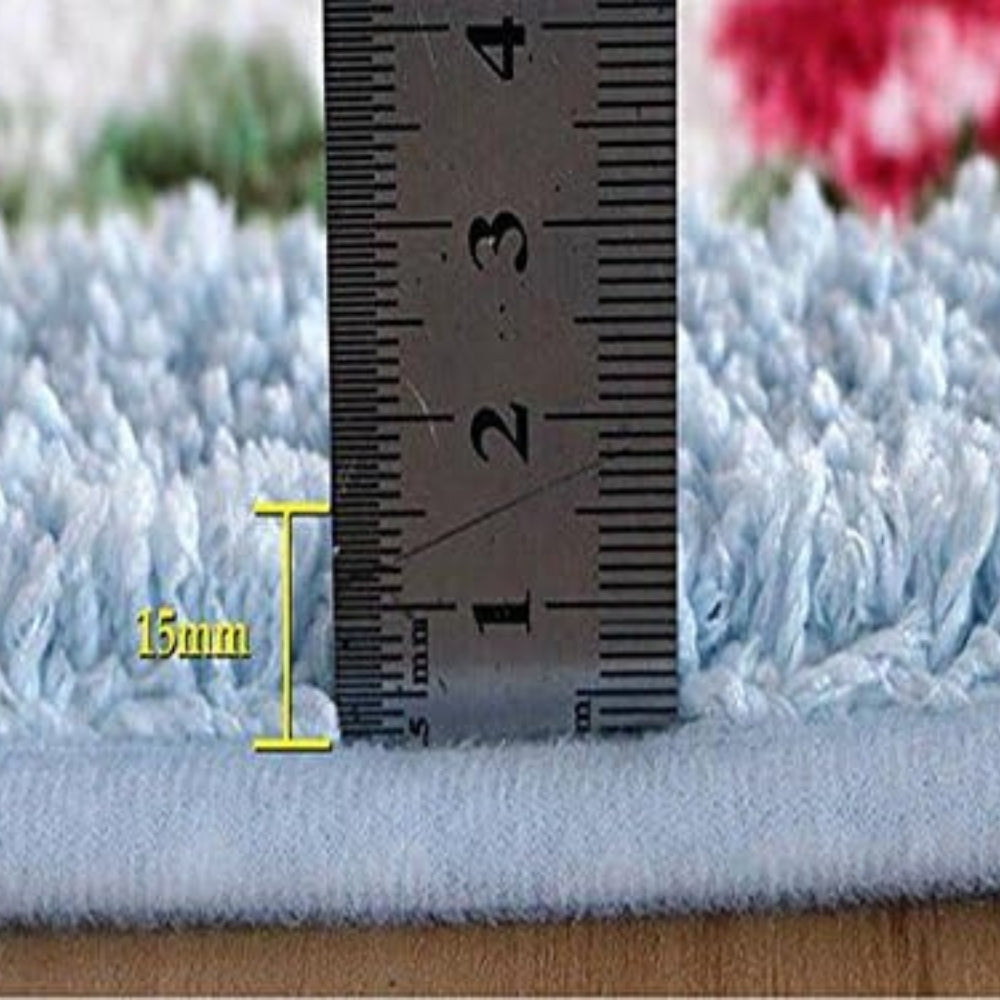 Elegant Floral Bath Mat | Plush Microfiber with Non-Slip Backing for Comfort and Safety 6