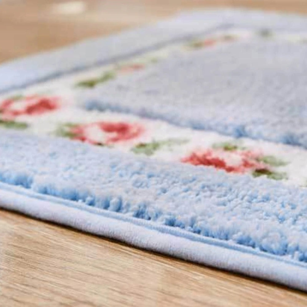 Elegant Floral Bath Mat | Plush Microfiber with Non-Slip Backing for Comfort and Safety 7