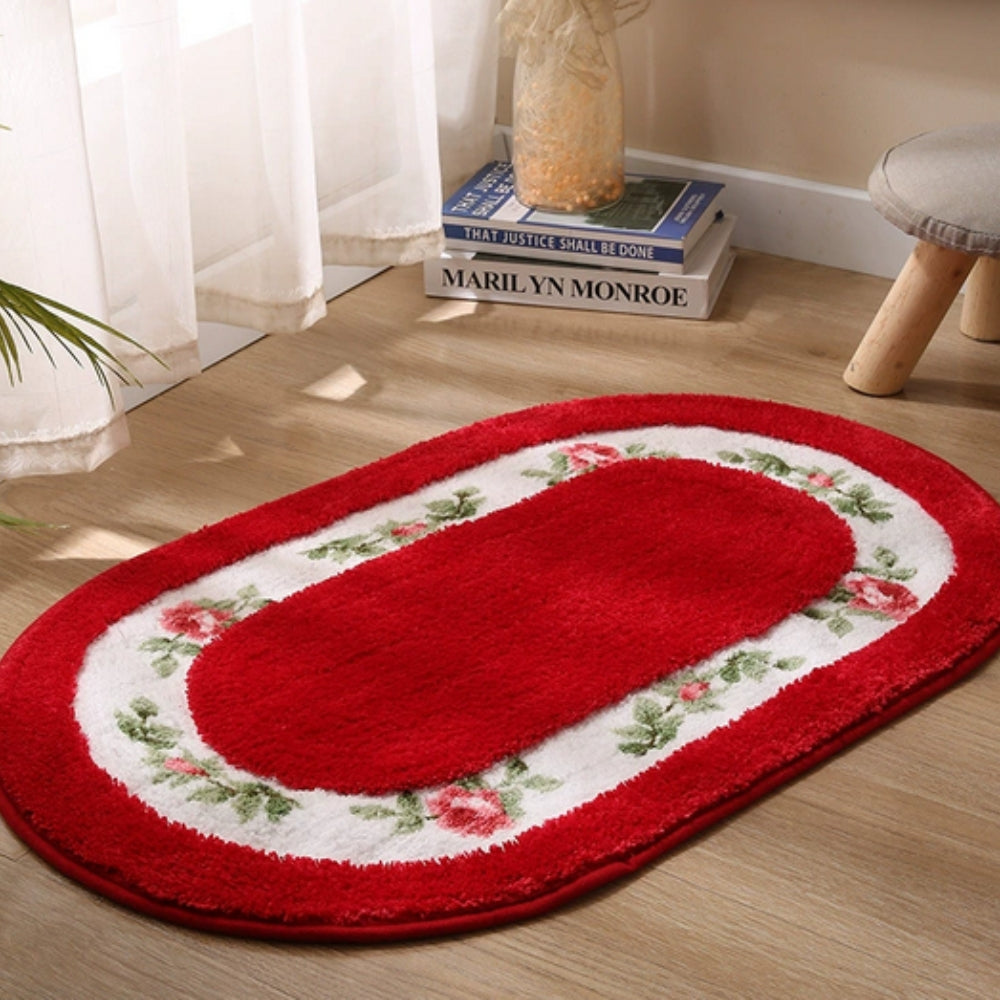 Elegant Floral Bath Mat | Plush Microfiber with Non-Slip Backing for Comfort and Safety 9