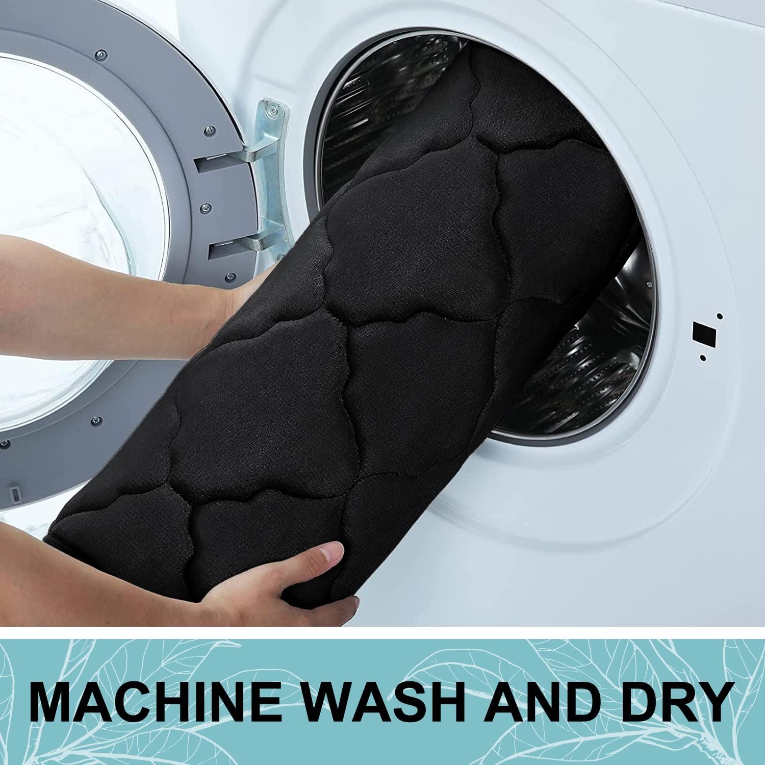 Luxurious Memory Foam Bath Rug with Non-Slip Backing | Quick-Dry Comfort for Elegant Bathrooms 5